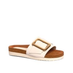 her by Anthony VEER-Clare Slide Sandal - Women's Finish off a casual summery look with the Clare slide sandal from her by Anthony Veer. This leather pair sports a classic look made to match fave fits with ease. Slides Sandals Outfit, Trending Handbags, Everyday Sandals, Slides For Women, Timberland Style, Sandals Outfit, Slides Sandals, Women Leather, Sneaker Shopping