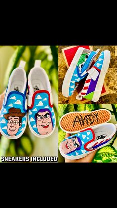 Looking to Jazz Up your little ones sneakers?! You're in the right place! Bring out your kids favorites with one-of-a-kind designs. Every pair of sneakers is made to order! Artwork 🎨  Designs are hand painted to make shoes that are uniquely yours! Crafted with Angelus acrylic paint and are water resistant!  **All Designs are on VANS Off the Wall slip-ons or high-tops. Please see listing below if you want a different shoe** https://jazzdupdesignz.etsy.com/listing/1736826078  Pricing 💰 Prices are inclusive of the sneaker and the customization. Feel free to message me if you have any questions! Delivery 📦  I aim for a fast delivery to get you ready to rock your new sneakers. Please keep in mind all shoes are made to order. The turnaround time is expected to be 5-7 days to ship. Returns 🔙 Fun Hand Painted High-top Custom Sneakers, Fun Sneakers With Rubber Sole, Fun Hand-painted High-top Sneakers, Fun Hand Painted High-top Sneakers, Fun Custom Sneakers With Rubber Sole And Round Toe, Fun Custom Sneakers With Round Toe And Rubber Sole, Hand Painted Multicolor Fun Sneakers, Fun Multicolor Hand Painted Sneakers, Fun Custom Sneakers With Rubber Sole