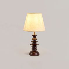 a lamp that is on top of a table