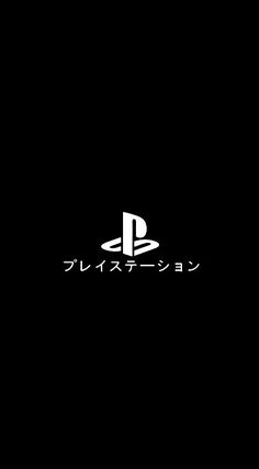 the playstation logo on a black background