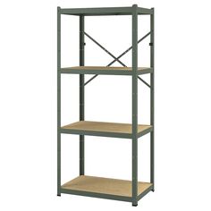 an empty shelving unit with three shelves