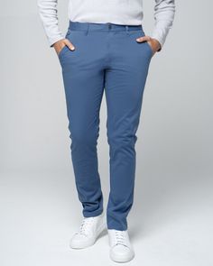 Blue Horizon Tech Chinos – for good looks, great feels and even better fits. Premium moisture-wicking, flexible fabric and a perfectly tailored fit, for ever-elevated looks. Chino Pants, Slim Fit Pants, Slim Pants, Chinos Pants, Moisture Wicking Fabric, Unique Colors, Moisture Wicking, Mens Pants, Looks Great