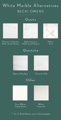 white marble alternatives and their uses