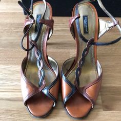 High Heel Sandals, With Ankle Straps In Beautiful Shades Of Tan/Espresso/Biscotti . Gently Used, Clean With Original Box. Fits Smaller Than The Denoted Size 9.5/39.5 - Fits A Wide Foot 8.5 Or Normal Foot Size 9. Espresso Biscotti, Shades Of Tan, Dolce Gabbana Shoes, Fashion Heels, Ankle Strap Heels, Ankle Straps, Heel Sandals, High Heel Sandals, Gladiator Sandals