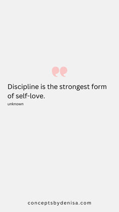 Discipline is the strongest form of self love - motivational quote, life tips, personal growth Confident Motivation Quotes, Inspiring Quotes About Life Aesthetic, Better Quality Of Life, Love Success Quotes, Self Love And Growth Quotes, Discipline Is A Form Of Self Love, Quotes For Life Motivation, Quotes For Self Discipline, Personal Goals Quotes