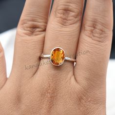 Citrine Ring, Citrine Ring, Mom November Birthstone Gift, Yellow Citrine Ring, Delicate Ring, Gift For Her, 925 Sterling Silver  Promise Ring Gemstone Ring, Statement Ring, Gift Her , Him, Citrine Women Ring, Wedding Anniversary Gift, Dainty Citrine Ring Mattel : - 925 sterling silver / Gold Fill Gemstone :- Citrine   Stone Shape :  Oval faceted Stone colour : Yellow Stone Size : 6 x 8 mm. ring size : all size rings available Benefits of wearing Citrine:- Citrine is associated with positivity an Stackable Topaz Ring As Gift, Stackable Topaz Ring Gift, Stackable Citrine Rings As A Gift, Gift Solitaire Topaz Ring, Orange Fine Jewelry Rings As A Gift, Orange Birthstone Ring As A Gift, Orange Oval Topaz Ring Gift, Orange Topaz Ring As Gift, Oval Orange Topaz Ring Gift