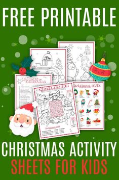 These Free Printable Christmas Activity Sheets for Kids are full of fun and learning. If you’re looking for a way to keep their minds active and busy, check out this packet of holiday printables that includes a free PDF printable download. Free Kids Christmas Printables, Christmas Paper Activities, Christmas List Printable Free Kids, Christmas Activities Printables, Toddler Christmas Printables Free, Christmas Printables For Kids, Free Kids Printables, Christmas Activity Sheets Free Printable, Printable Christmas Crafts For Kids