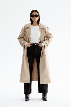 MILO TRENCH COAT Tan Trench Coat Outfit, Beige Trench Coat Outfit, Nude Outfits, Tan Trench Coat, Trench Coat Outfit, Beige Trench Coat, Work Wear Outfits, Coat Outfit