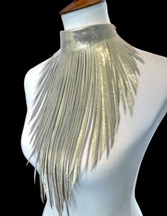 Leather Fringe Necklace Leather Fringe Choker Beige Leather - Etsy Fringe Choker Necklace For Party, Chic Fringe Jewelry For Party, Elegant Fringe Necklace For Festival, Leather Fringe Necklace, Necklace Leather, Fringe Necklace, Leather Chokers, Greenville Sc, Necklace Statement