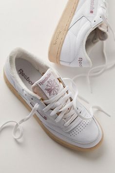 Shop our Reebok Club C 85 Vintage Sneakers at FreePeople.com. Boho clothing for the creative spirit- free worldwide shipping. Shoes In Style 2024, Reebok Club C Double Outfit, Trending Shoes For Women, Womens White Sneakers, Amanda Oleander, Cute Sneakers For Women, Best Sneakers For Women, Classy Sneakers, Reebok Club C 85 Vintage