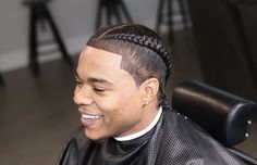 Male Braids Hairstyles, Front Taper, Long Hair Fade, Fresh Haircuts, Male Braids, Ybn Nahmir, Twist Ideas, Cornrow Styles For Men