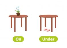 a table with two chairs and a potted plant on it