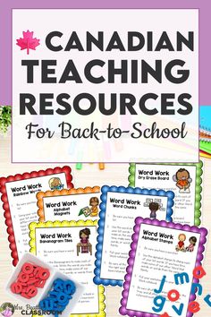 canadian teaching resources for back to school