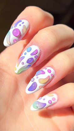 Ultra Modern and stylish Summer Nail Compilation 2024 Cochella Theme Nails, Summer 2023 Nail Art, Wierd Nail Designs, Alternative Spring Nails, 3d Blob Nails, Funky Nail Art Spring, Abstract Spring Nails, Rave Nails Short, Ostara Nails