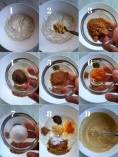 the steps to make an oatmeal recipe in a bowl