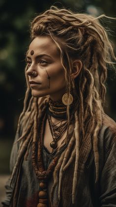 Boho Dreadlocks Hairstyles, Cute Dreads Styles, Unique Dreadlock Hairstyles, Hairstyles With Dreads, Dread Locks Black Women Hairstyles, Women With Dreads, Braids With Straight Hair, Older Woman Dreadlocks, Wavy Hair Round Face