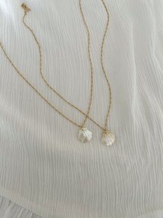 Shell Necklace – ALV Jewels Dainty Shell-shaped Necklace With Pearl Charm, White Shell Dainty Jewelry, Dainty Shell Necklace With Pearl Charm, Dainty White Shell Jewelry, Dainty Shell-shaped Pearl Charm Jewelry, Dainty Gold Shell Charm Necklace, White Delicate Chain Necklace For Beach, Dainty Gold Shell-shaped Necklace, White 14k Gold Filled Clavicle Chain Necklace