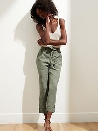 Pants Tie Waist, Tencel Pants, Cropped Linen Pants, A Match Made In Heaven, Match Made In Heaven, Utility Pants, Empower Women, Flight Jacket, Trouser Style