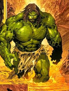 an image of the incredible hulk from avengers comics, with his hands on his hips