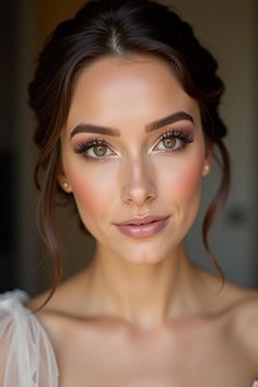 Makeup Brown, Bridesmaid Bouquet White, Hazel Eye Makeup, Bridal Tips, Stunning Bridesmaid Dresses, How To Apply Blush, Flawless Makeup Application, Perfect Bridesmaid Dress, Bridesmaid Hair Updo