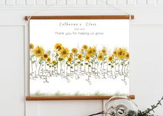 sunflowers are shown in front of a white background with the words, california class thank you for helping us grow