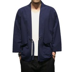 Cardigan Embroidery, Chinese Shirt, Embroidery Kimono, Kimono Coat, Warm Winter Jackets, Mens Fashion Casual Outfits