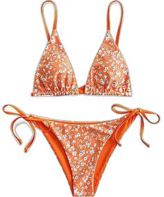 Two Piece Swimsuit, Gold Orange, Padded Bra, Low Waisted, Orange Gold, String Bikinis, Perfect Fit, Two Piece, Orange