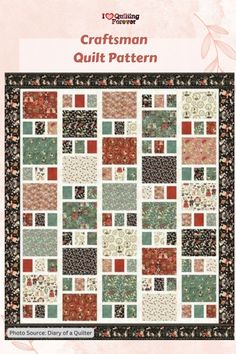 Craftsman Quilt Pattern Craftsman Quilt Pattern Free, Large Piece Quilt Patterns, Throw Size Quilt Patterns Free, Large Print Quilt Patterns, Craftsman Quilt Pattern, Fat Quarter Quilt Pattern Free, Craftsman Quilt, Free Fat Quarter Quilt Patterns, Fat Quarter Quilt Patterns