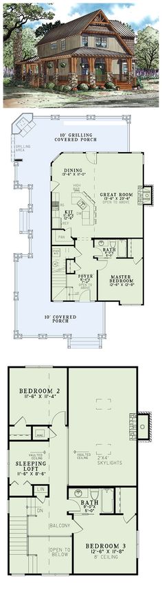 two story house plans with an open floor plan