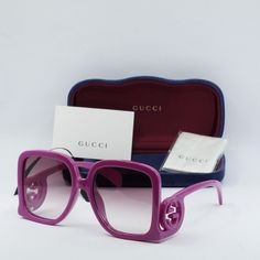 FREE PRIORITY SHIPPING & FREE RETURNS ON DOMESTIC ORDERS Sunglasses Eyeglasses New Arrivals Feedback About US Contact Us Sunglasses Eyeglasses New Arrivals Feedback About US Contact Us New GUCCI GG1326S 004 Fuchsia/Violet Gradient 58-19-140 Sunglasses   Additional information: Brand GUCCI Glasses Type Frame Material Acetate UPC 889652412627 Color Code 004 Gender Women Style Square Model GG1326S Temple Length 140 Bridge Size 19 Lens Socket Width 58 OUR PROMISE ✔ 100% authenticity guaranteed or your money back ✔ Free shipping and free convenient returns on all orders made within the US ✔ Orders typically shipped within 24 hours of purchase. Items ordered on weekends or holidays will be shipped the next business day ✔ All items are securely packaged and shipped from our US-based Distribution Luxury Purple Sunglasses With Mirrored Lenses, Luxury Purple Sunglasses With Gradient Lenses, Designer Purple Sunglasses With Gradient Lenses, Luxury Purple Tinted Sunglasses, Designer Purple Sunglasses With Tinted Lenses, Designer Purple Tinted Sunglasses, Purple Square Frame Sunglasses With Gradient Lenses, Purple Polarized Glass Sunglasses, Trendy Purple Sunglasses With Square Frame