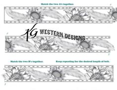 the pattern for western designs has sunflowers on it