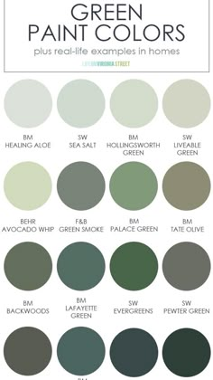 the best green paint colors to use in your home or office, including dark green and white