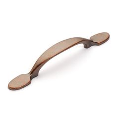 a wooden handle on a white background