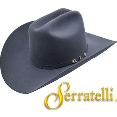 BRAND NEW IN BOX SERRATELLI 6X BEAVER FELT WESTERN HAT. AUTHORIZED SERRATELLI RETAILER. NEVER WORN OR USED. THESE ARE NOT FACTORY DEFECTS OR SECONDS. ALL FIRST QUALITY. COST AT MY STORE OR OTHER RETAILERS IS $240.00+. ALL SIZES AVAILABLE 6 5/8 - 6 3/4 - 6 7/8 - 7 - 7 1/8 - 7 1/4 - 7 3/8 - 7 1/2 COLOR IS GRANITE (DARK GRAY) CROWN IS 4 1/2 INCH TALL BRIM IS 3 1/2 INCH WIDE MADE IN USA! IF YOU HAVE ANY QUESTIONS, FEEL FREE TO ASK AWAY. THANK YOU VERY MUCH. PLEASE NOTE: IF YOU ARE READING THIS, THIS High Crown Fedora For Ranch, Western Style Fitted Top Hat With High Crown, Fitted High Crown Felt Hat For Rodeo, Fitted Western Hat With High Crown, Western Style Wide Brim Gray Hat, Western Style High Crown Felt Hat For Rodeo, Western Fitted High Crown Hat, Western High Crown Fitted Hat, Western Style High Crown Fitted Hat