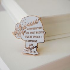 Sarah Williams, Female Poets, Feminist Pins, Backpack Pins, Jacket Pins, Pin Game, Pretty Pins, Enamel Pin Badge