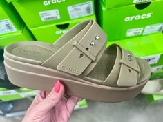 Crocs Womens Brooklyn Buckle Low … curated on LTK Back To School Shoes, School Shoes, Buy One Get One, Wedge Sandals, Are You The One, Brooklyn, Wedges, Buckle, Sandals