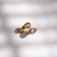 Sloane Wrap Ring - JESSA JEWELRY | GOLD JEWELRY; dainty, affordable gold everyday jewelry. Tarnish free, water-resistant, hypoallergenic. Jewelry for everyday wear Wrap Ring, Elegant Ring, Wrap Rings, Jewelry Case, Last Minute Gifts, Pearl Jewelry, Shop Necklaces, Ring Earrings, Cubic Zirconia