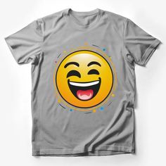 Laughing Emoji T-Shirt, Fun Yellow Happy Face Tee, Joyful Graphic Shirt, Unisex Casual Top, Gift for Friend Male T-Shirt Custom graphic T-Shirt.Customize your color Smiley Face Tee, Emoji Shirt, Smiley Face Shirt, Funny Cartoon Characters, Funky Glasses, Yellow Smiley Face, Streetwear For Men, Laughing Emoji, Streetwear Male