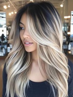 Ready to update your winter look? Discover 15+ chic winter blonde balayage styles to rock in 2024-2025! These stunning balayage techniques are perfect for adding warmth and brightness to your hair during the colder months. Whether you want a soft ombre or a striking contrast, these styles will keep you on-trend and glamorous. Check out our favorites and get inspired for your next salon visit! #WinterBlonde #BalayageInspo #HairGoals #WinterStyles #BlondeBalayage Brunette Roots Blonde Hair Balayage, Hair Bayalage Blond, Ombre Hair Color For Brunettes Long, Ashy Blonde Balayage Dark Roots, Blonde Partial Balayage, Dark To Blonde Balayage, Cool Blonde Balayage Dark Roots, Brown Blonde Ombre Hair