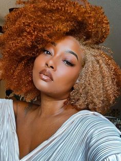 15 Stunning Ways to Try Ginger Hair This Season Red And Blonde Natural Hair Black Women, Ginger And Blonde Hair Color, 4c Blonde Hair, Red And Blonde Hair Color Black Women, Haircolor Idea 2024, 4c Hair Dye Ideas, Ginger Hair Dye Black Women, Ginger And Blonde Hair Black Women