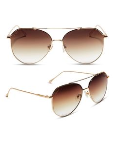 PRICES MAY VARY. See Clearly: You can never go wrong with aviators! These classic shades offer a luxe metal top bar, bridge, and temples. Comfort First: Enjoy all-day wear with a comfortable fit, lightweight construction and cushioned nose pads. Frame Measurements: 57mm-15mm-145mm Feel Good: Every pair of DIFF glasses sold helps to provide the gift of sight to someone in need through eye exams, glasses, medicine, and surgery. Built to Last: Enjoy the peace of mind that comes with a durable, long Medicine And Surgery, Eye Exam, Aviator Style, Brown Gradient, Bar Top, Sunglasses For Women, Eyewear Accessories, Sunglasses Branding, Travel Case