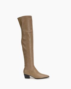 Details Women Size: US 5-10 Heel Height: 5.5 cm/2.17" Color: Black, Apricot Toe: Pointed Toe Material Lining Material: Superfine Fiber Outsole Material: Rubber Upper Material: Leather Insole Material: Leather Spring Over-the-knee Heeled Boots, Fall Over-the-knee Wide Calf Boots, Casual Over The Knee Platform Boots For Fall, Wide Calf Over-the-knee Boots For Spring, Spring Wide Calf Over-the-knee Boots, Trendy Tall Over-the-knee Boots, Spring Over-the-knee Boots, Fall Over-the-knee Medium Width Knee-high Boots, Fall Over-the-knee Knee-high Boots