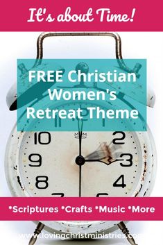 an alarm clock with the words free christian women's rereact theme on it