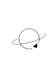 minimal tattoo Planets Tattoos, Saturn Drawing, Saturn Art, Heart Planet, Tato Henna, Idee Cricut