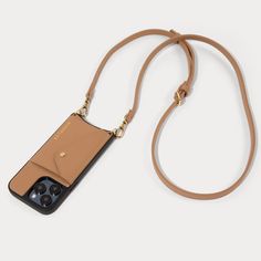 Donna Side Slot Crossbody Bandolier - Tan/Gold Crossbody Phone Case, Luxury Crossbody, Iphone Pro, Phone Holster, Wearable Tech, Purse Strap, Everyday Bag, Accessories Branding, Phone Bag