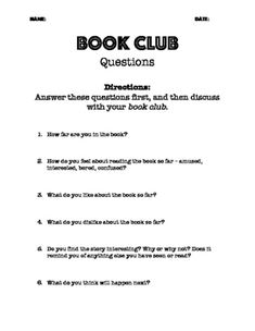 the book club questions page for answers