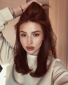 Reddish Brown Hair Asian, Red Chestnut Hair, Asian Copper Hair, Auburn Ginger Hair, Chocolate Red Hair Color, Chestnut Red Hair, Deep Auburn Hair Color, Chocolate Red Hair