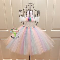 Welcome to Craft Tree AUS ♥This teal peach lavender pink tutu dress will ship out within 3-5 business days. ♥Custom orders are welcomed in any colors and sizes.  ♥Please send me messages about your thoughts/ideas and we can work out together. ♥This is Made-To-Order one piece tutu dress that comes with: TOP - Elastic unlined crochet bodice which is stretchy enough with some room to grow EMBELLISHMENTS - Chiffon flowers  STRAPS - Satin soft ribbons that are very gentle and fully adjustable  BOTTOM Sweet Tutu Dress For Dress-up, Sweet Easter Party Dress, Sweet Easter Party Dresses, Pink Kawaii Party Dress, Sweet White Princess Dress For Birthday, Whimsical Tutu Dress For Easter Dress-up, Cute Pink Sleeveless Fairy Dress, Cute Sleeveless Pink Fairy Dress, Pink Fairy Tutu Dress For Summer