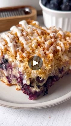 10K views · 692 reactions | Blueberry Crumb Cake 🫐🫐

This crumb cake is so moist and the lemon blueberry combo is the best! One of my favorite breakfast treats. Full recipe below. 

Ingredients:
Crumb: 
* 3/4 cup brown sugar 
* 1/2 cup cup all-purpose flour
* 6 tbsp unsalted butter, melted
Cake:
* 2 cup all purpose flour 
* 1 1/2 tsp baking powder 
* 1/4 tsp salt 
* 8 tbsp unsalted butter, softened
* 1 cup granulated sugar 
* 1 lemon, zested
* 2 eggs, room temp
* 1 1/2 tsp vanilla extract
* 2/3 cup milk 
* 2 cup blueberries 
Lemon Icing: 
* 1 cup powdered sugar 
* 1/2 fresh lemon juiced 
* 1 tbsp heavy cream 
Directions: 
* Preheat oven to 350°F. Grease 8x8 square baking dish or you can use a 9” round springform pan. 
* Make crumb by combining all crumb ingredients together with a fork.