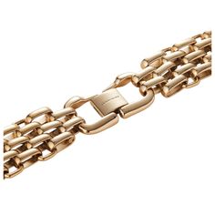 Our gold brick link bracelet is a bold and distinctive piece that embodies modern luxury. This exquisite bracelet is crafted from gold ion-plated steel, featuring intricately connected brick-shaped links that form a sleek, structured design. The polished surface of each link reflects light beautifully, creating a dynamic, eye-catching effect. With its secure clasp and comfortable fit, this bracelet is stylish and durable, perfect for making a statement on its own or layered with others. Metal: g Metal Chain Bracelet With Rectangular Links, Modern Jubilee Bracelet With Chain Link, Timeless Metal Bracelet With Rectangular Links, Timeless Metal Bracelets With Rectangular Links, Modern Bracelets With Solid Chain Link Construction, Modern Link Chain Bracelet For Formal Occasions, Modern Solid Link Chain Bracelet, Modern Solid Chain Link Bracelet, Metal Chain Bracelet With Rectangular Links And Polished Finish